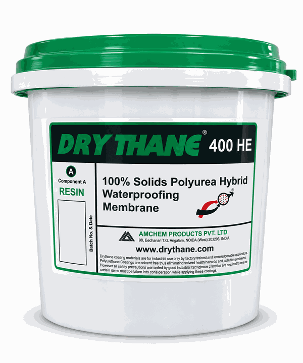 Drythane 400 HE — 100% solids polyurea hybrid waterproofing membrane