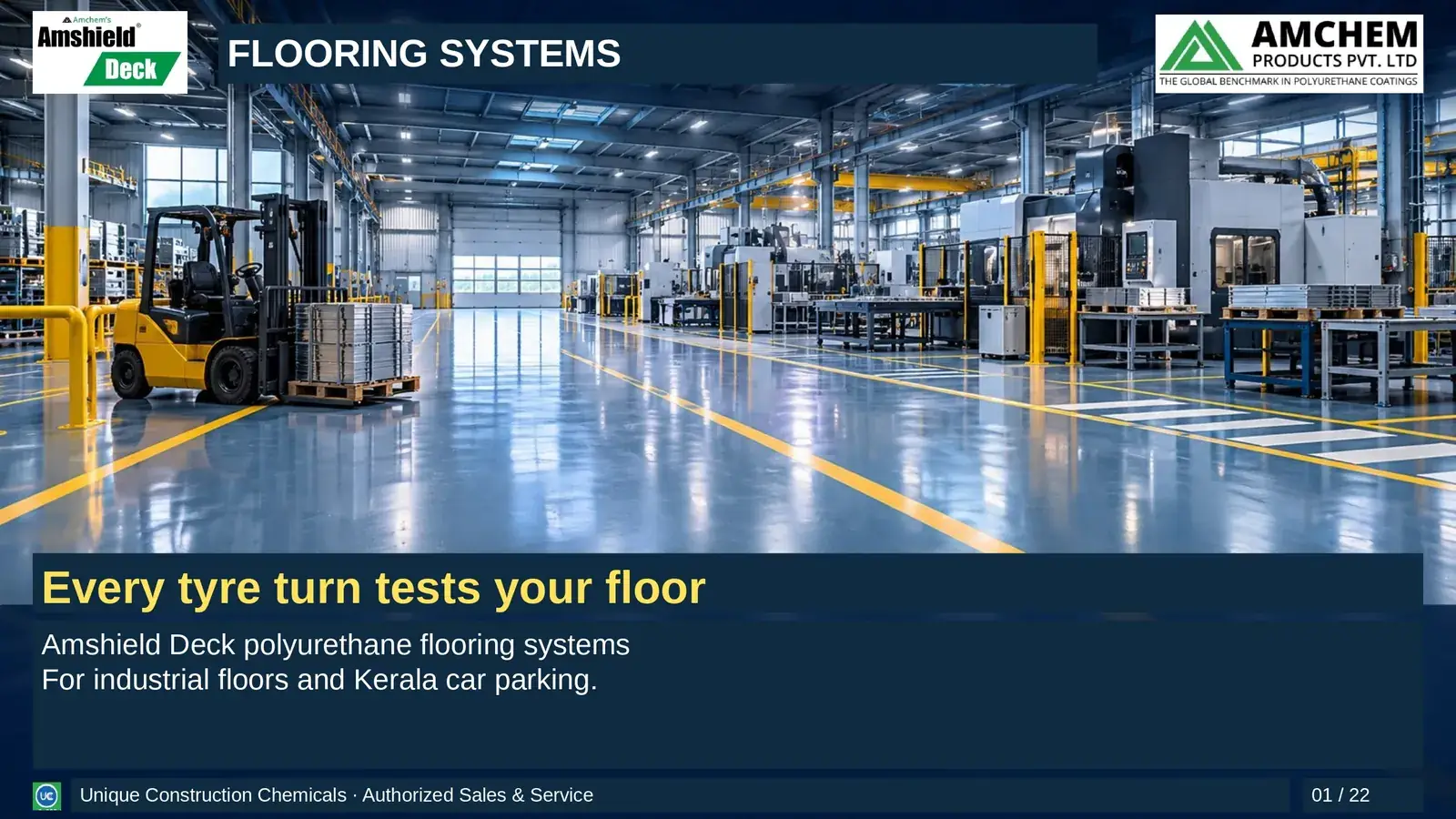 Amshield Deck flooring — Every tyre turn tests your floor
