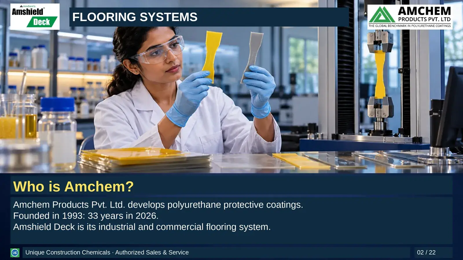 Amshield Deck flooring — Who is Amchem?