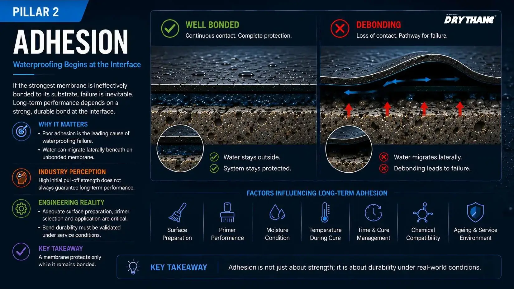 Pillar 2: Adhesion — Waterproofing Begins at the Interface