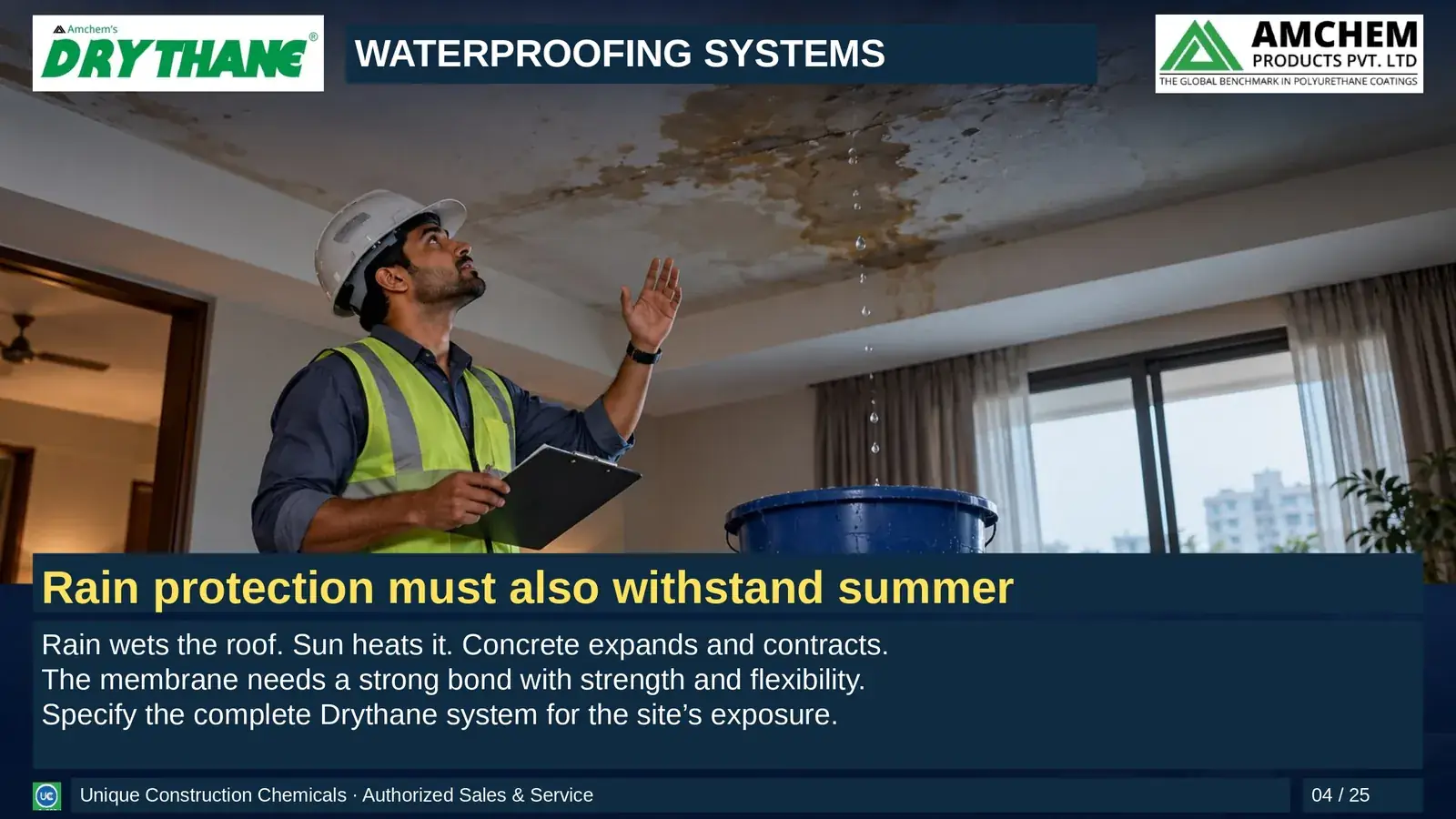 Drythane waterproofing — Rain protection must also withstand summer